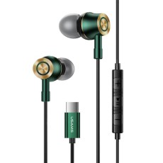 usams-earphones-με-μικρόφωνο-us-sj482-type-c-10mm-12m-πράσινα